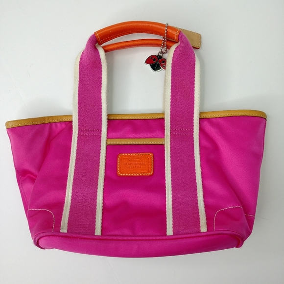 Coach Handbags - Coach Hamptons Mini Tote bag in pink and white